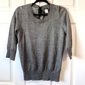 J crew women’s pullover sweater S  gray metallic